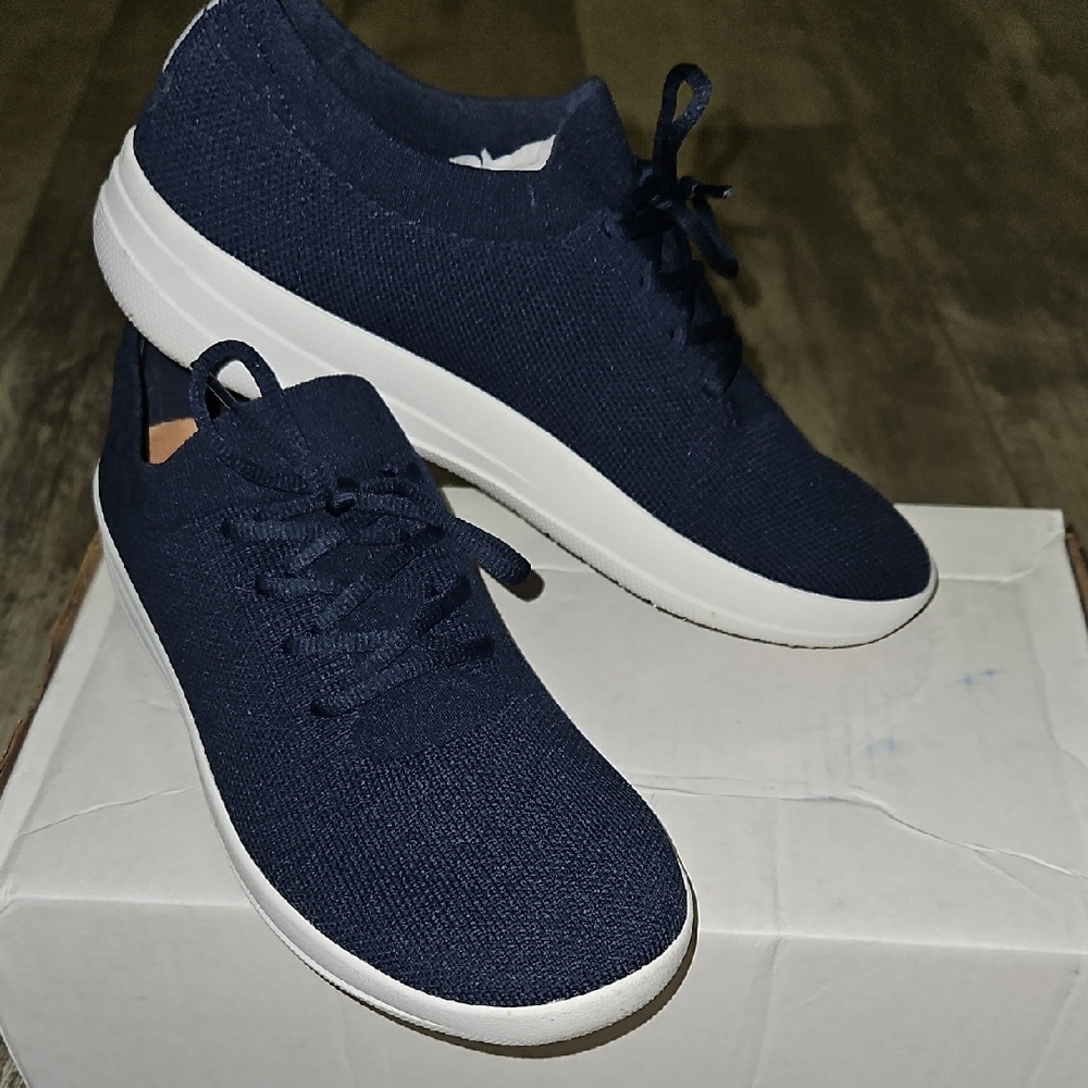 Fitflop Dark Blue Knit Sneakers